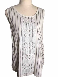 Country Road Vintage Top  Cotton White Embroidered Designer  Size L (AU14) Sale - Picture 1 of 6