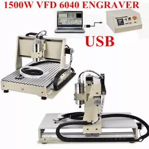 1.5KW VFD 3 Axis 6040 3D CNC Router Engraver Milling Engraving Machine USB - Picture 1 of 13