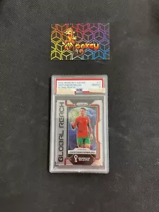 Cristiano Ronaldo 2022 Panini Prizm World Cup Global Reach PSA 10 - Foto 1 di 2