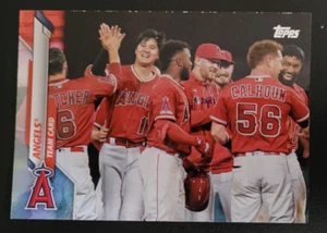 2020 Topps CA Angels Team Card #19 Rainbow Foil , Ohtani - Angels Walk-Off Win - Picture 1 of 2