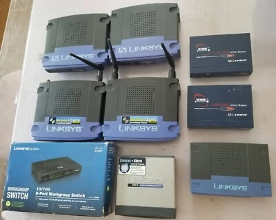 LOT of 9 LinkSys network equipment AS IS  - Изображение 1 из 4