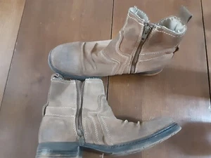 BedStu Ankle Boots Mens 10 Zip Up Brown Leather - Picture 1 of 12