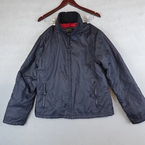 Vintage Polo Ralph Lauren Jacket Mens Size Medium Black Nylon Quilt Line Zip Up - Picture 1 of 10