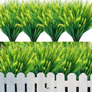 50 Bundles Fake Monkey Grass with Flowers Outdoor Artificial Plants UV Resist... - Picture 1 of 7