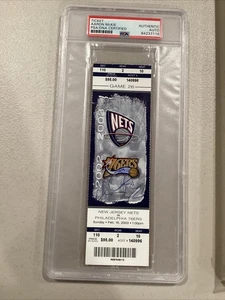 2003 Feb 16 New Jersey Nets Philadelphia 76ers Ticket Aaron McKie signiert PSA - Bild 1 von 10