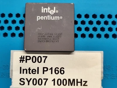 Vintage CPU Prozessor Intel Pentium SY007 100MHz Keramik Gold IBM AMD Schrott - Bild 1 von 4