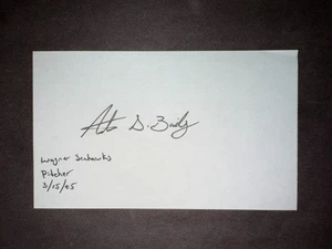 Andrew Bailey, A's (debutto 2009) scheda indice 3x5 firmata (HS) - Foto 1 di 1