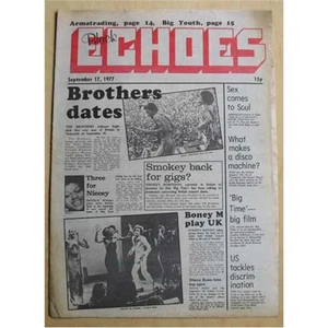 VARIOUS SOUL BLACK ECHOES MAGAZINE SEPTEMBER 17 1977 BROTHERS JOHNSON/BIG YOUTH  - Picture 1 of 2
