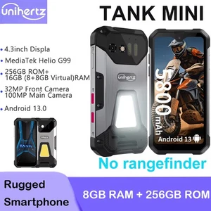 Global 8849 Tank Mini 4G Rugged Phone 4.3-inch Led Light 100MP 5800mAh 8GB+256GB - Picture 1 of 11