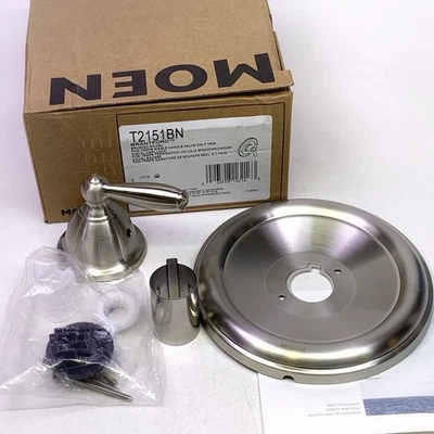 Moen T2151BN Brantford moldura de ducha de una sola manija solo níquel cepillado nuevo Foto 1 de 4