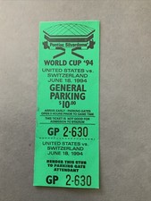 UNUSED 1994 FIFA WORLD CUP SOCCER USA vs Switzerland Parking Ticket Silverdome