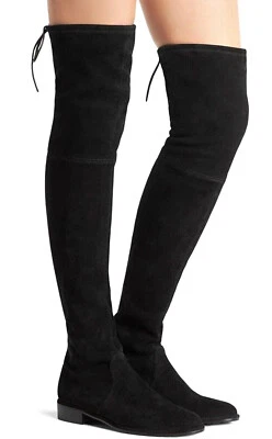 Stuart Weitzman Lowland Women's Stretch Suede Over the Knee Boot Black Size 11.5 - Image 1 of 4