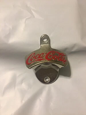 Coca Cola Coke Wall Mount Crown Stationary Bottle Opener Cast Iron ~ New - Image 1 of 2