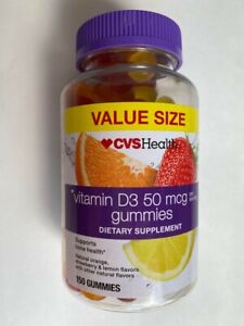 CVS Health Vitamin D3 2000 iu gummies ( 150 gummies ) supports bone health Orang