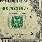 New ListingDuplicate B Star Note One Dollar Bill B07429183* Fw Error Note New York