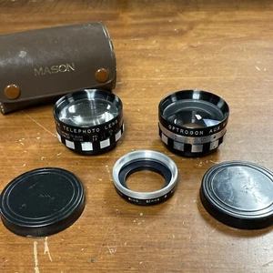 Lot of 2 VINTAGE LENS - Optrogon Aux Telephoto Lens - Made in Japan - Picture 1 of 19