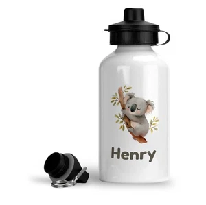 Personalised Metal Koala Drinks Water Bottle for Kids. School, nursery, flask. - Picture 1 of 4