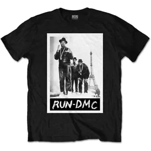 Run DMC Paris Photo T-Shirt Black New - Picture 1 of 1