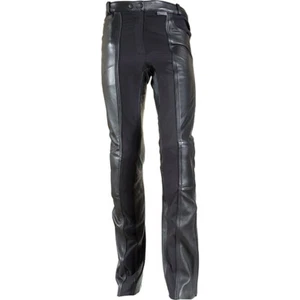 30% OFF RICHA KELLY LADIES Black Leather Elegant Stretch Panel Motorbike Trouser - Picture 1 of 3