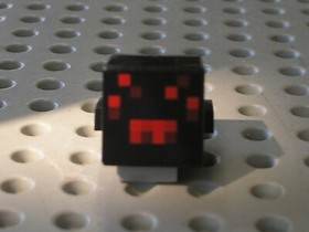 LEGO Black Plate Modified 1x2 Red & Dark Head Minecraft Spider 19727pb001 21113