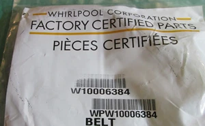 Whirlpool Waschmaschine ANTRIEBSRIEMEN - OEM-Teil WPW10006384 - NEU/VERSIEGELT - Bild 1 von 3