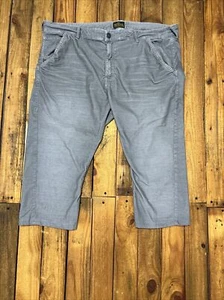 True Religion Relaxed Runner Men’s 42 Corduroy Grey Draw String And Button - Picture 1 of 6