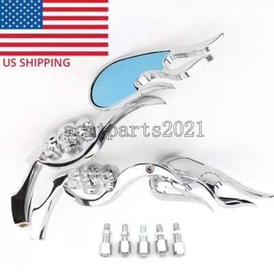 Espejos retrovisores cromados para motocicleta Honda Shadow VT 600 750 1100 VTX 1300 1800 Foto 1 de 4