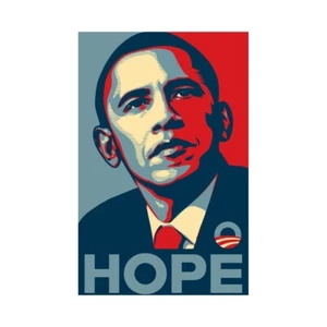 Barack Obama Hope Illustrazione Presidente Poster Stampa su Tela 36x24 Soggiorno - Foto 1 di 7