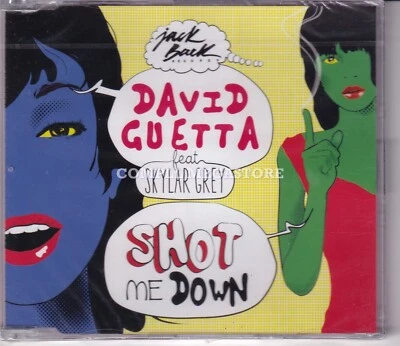 DAVID GUETTA feat. SKYLAR GREY - SHOT ME DOWN / NEW & SEALED 2014 CD Single EXTD - Image 1 of 2