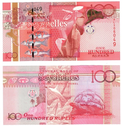 2013 Seychelles P44b 100 Rupees Banknote UNC Cover