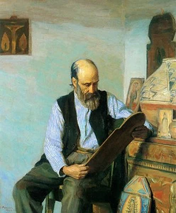 The Santero de Bert Phillips Saint-Maker Artista Religioso Occidental 13x19 - Imagen 1 de 1