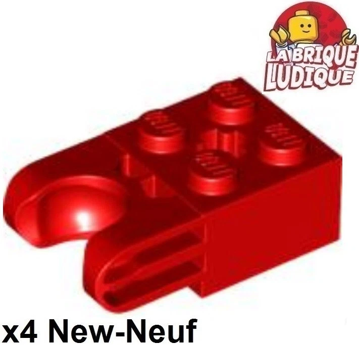Lego 4x Technic brick brique 2x2 Ball socket boule rotule réceptacle rouge 67696 - Photo 1/1