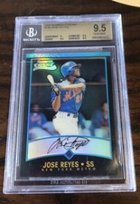 2011 JOSE REYES NEW YORK METS BOWMAN CHROME REFRACTOR BASEBALL CARD BGS 9.5