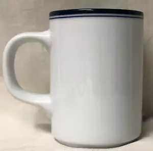 TANK CONCERTO ALLEGRO BLAU VINTAGE AUSLAUF KLASSISCH WEISS MIT BLAUEM STREIFEN BECHER - Bild 1 von 6