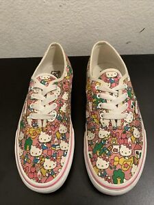 Vans Hello Kitty Limited Edition Kids Size 4 Shoes Pink/White Lace Up Sneakers
