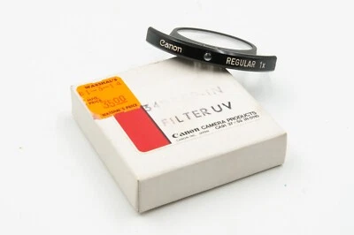 NOS Canon 34mm Drop-In UV Regular Filter w/Original Box, Near Mint - Image 1 of 4