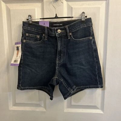 NWT Calvin Klein Jeans Women's 5 Pockets Shorts, Dark Blue, Size 4 - Image 1 of 4