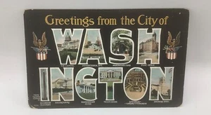 Greetings from the City of Washington-Large Letters-Postcard-1908 Posted 2245 - Picture 1 of 2