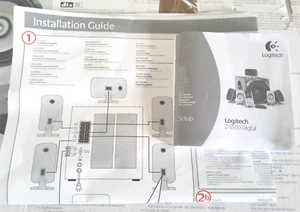 INSTRUCTION book and set up poster for Logitec Z5500 speaker system - Afbeelding 1 van 1