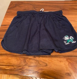 Girls Notre Dame Fighting Irish Navy Elastic Waist Mesh Athletic Shorts SZSmall - Picture 1 of 4