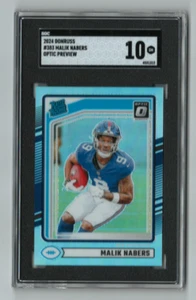 Donruss 2024 - Clasificado Rookie Malik Nabers #383 Optic Preview Holo Prizm - SGC 10 - Imagen 1 de 2
