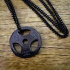 Fitness Gym Plate Barbell Dumbbell Pendant Necklace Men Women Jewelry