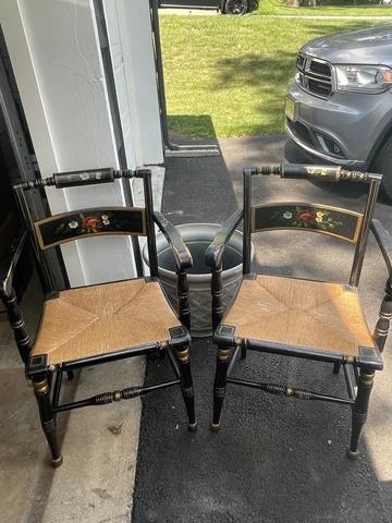 Hitchcock Style Armchairs Set Of 2 Cover