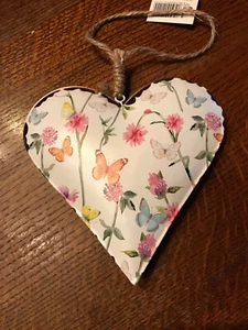 Formano Deko Hänger Herz Blumenwiese Metall Muttertag Sommer 15 cm Neu dezent - Bild 1 von 2