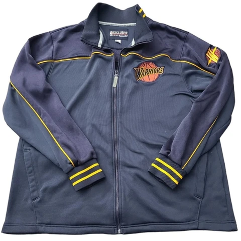 Vintage NBA Golden State Warriors - Old Logo Men's XXL Full Zip Jacket Majestic Cover