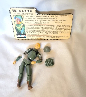Vintage G.I. 1982 GI Joe Lote 3.75 ARAH Espoleta Corta Con Tarjeta Foto 1 de 4