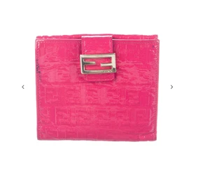 Fendi Zucchino FF Logo Lackleder Compact Geldbörse - Bild 1 von 8