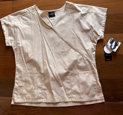 Blusa Médica Top Uniforme Baby Phat Beige Talla M Foto 1 de 4