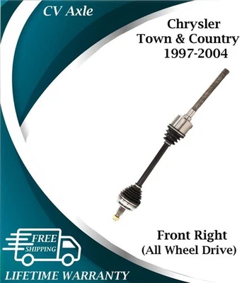 Eje CV delantero derecho original para Chrysler Town & Country 1997-2004 4x4 Warra de por vida. Foto 1 de 4