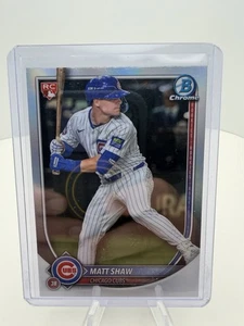 2025 Bowman Chrome Matt Shaw RC Red Rookie Redemption Refractor #46 Cubs - Picture 1 of 2